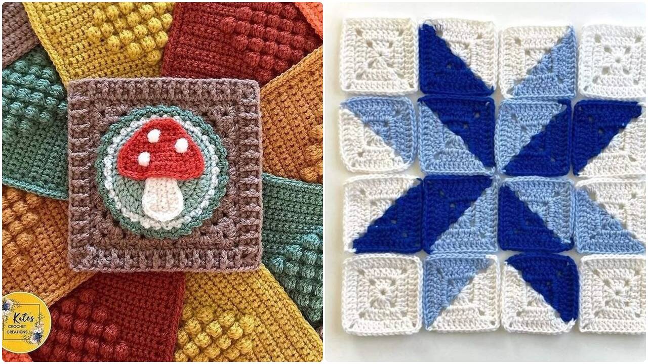Encante-se com 15 Squares de Crochê que Bombaram na Internet!