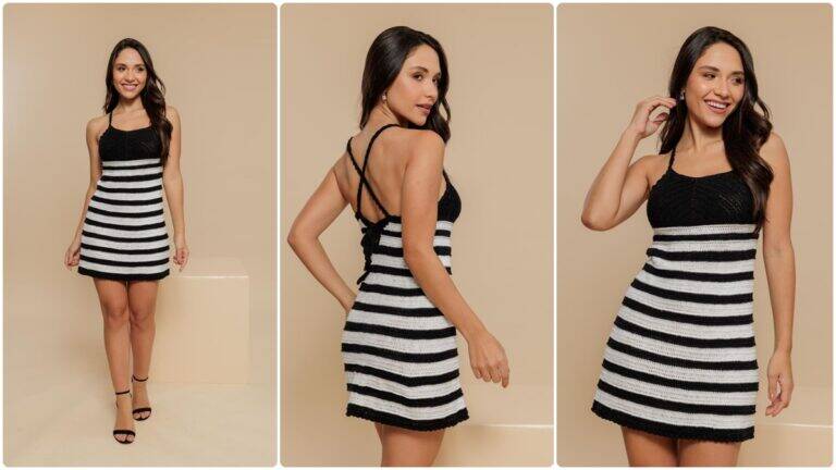 Vestido de Crochê Preto e Branco: Como Criar uma Peça Linda?