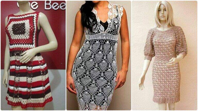 10 Vestidos de Crochê com Gráficos e Vídeo Aula: Elegância que Você Vai Amar!