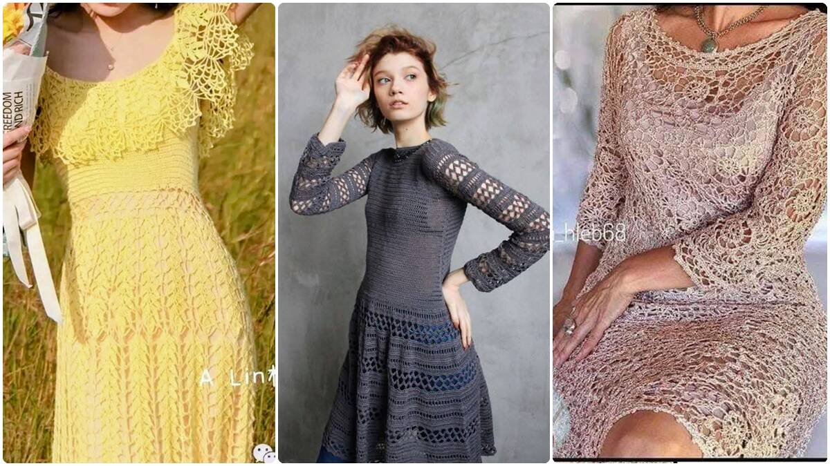 9 Vestidos de Crochê com Gráficos Exclusivos para Você se Inspirar!