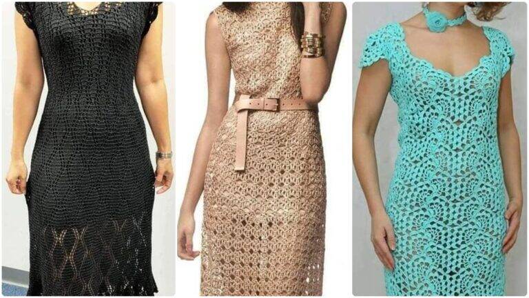 Veja 8 Vestidos de Crochê de Luxo com Gráficos Completos e Vídeo Aula!