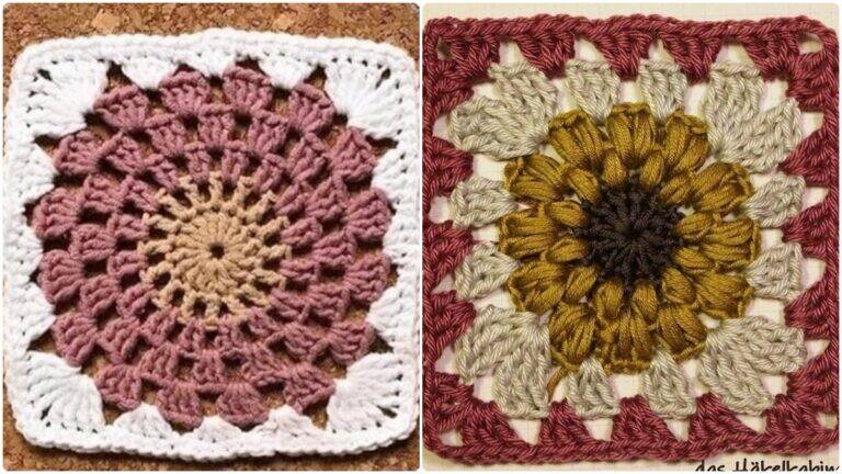 21 Squares de Crochê com Gráficos Detalhados que Vão te Encantar!