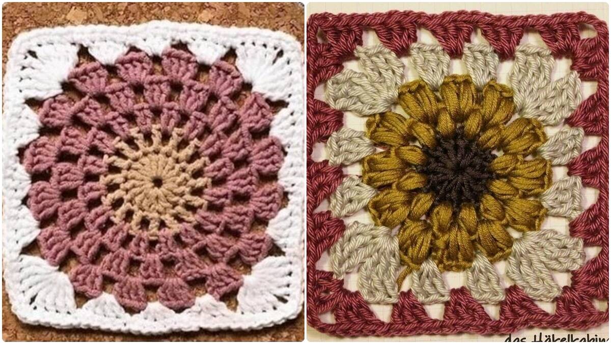 21 Squares de Crochê com Gráficos Detalhados que Vão te Encantar!