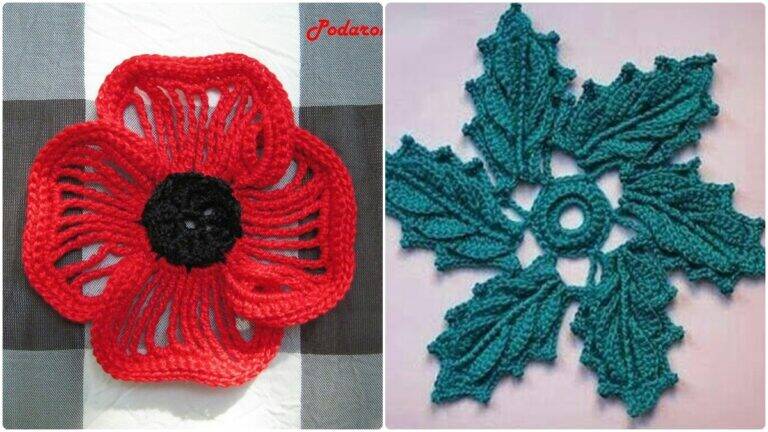 Flores de Crochê para Aplicação: Gráficos Detalhados para Você Copiar!