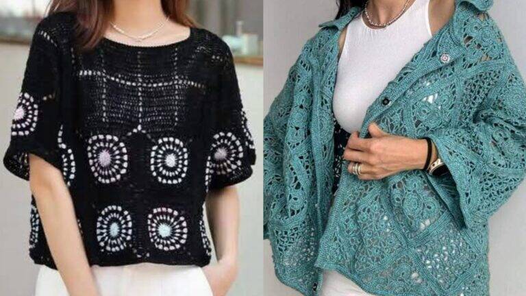 9 Blusas de Square em Crochê: Guia Completo para Criar Peças Artesanais