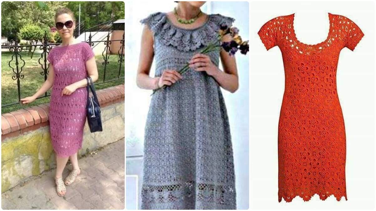Modelos de Vestidos de Crochê com Gráficos Passo a Passo: Crie os Seus!