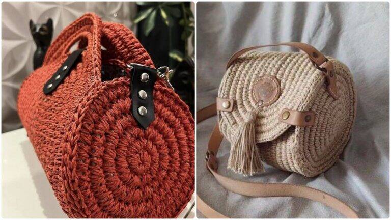 Bolsas de Crochê com Formatos Únicos e Criativos e Gráficos Detalhados!