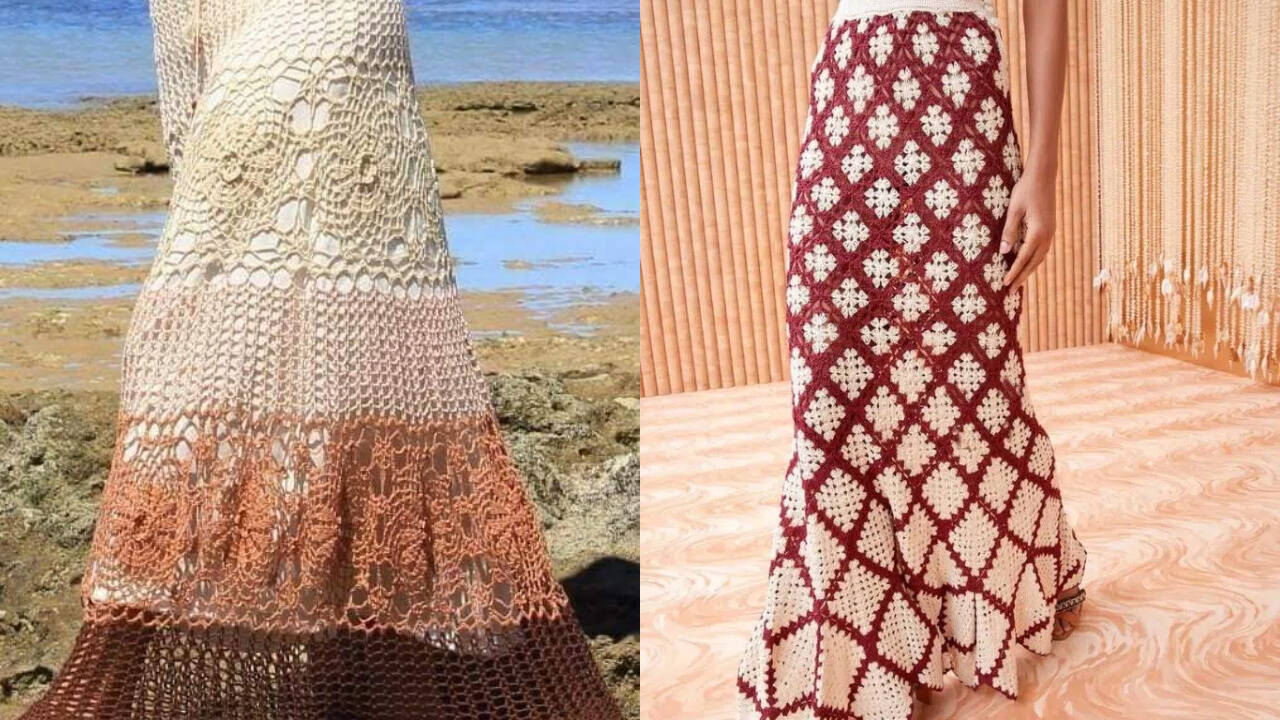 Saias de crochê sofisticadas com gráficos exclusivos!