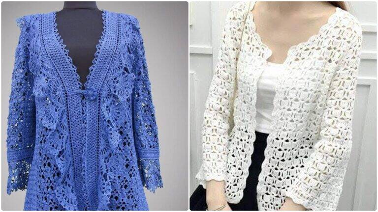 Cardigans de crochê criativos para usar no dia a dia!