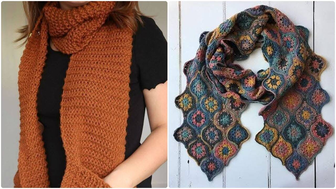 Encante-se com cachecóis de crochê artesanais para looks de inverno!