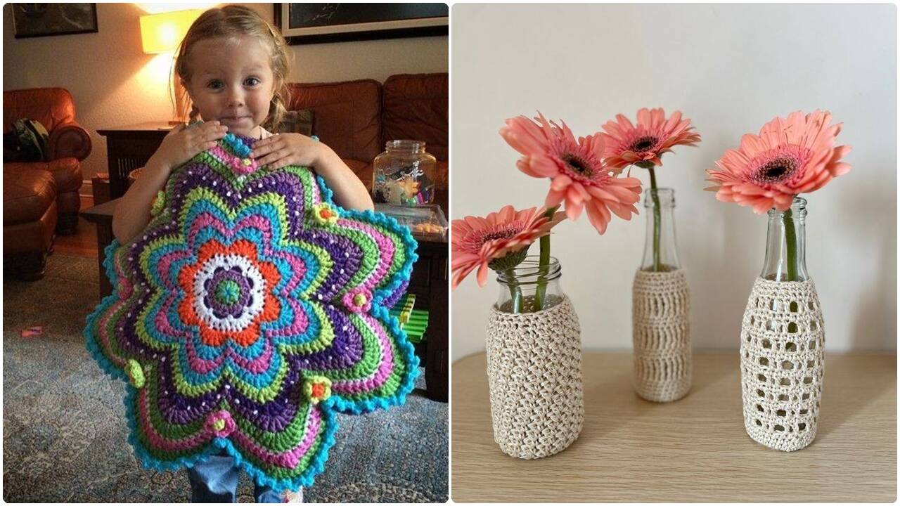 Peças diversas em crochê que decoram e transformam a casa com estilo!