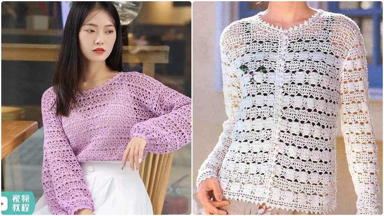 16 Blusas de crochê delicadas com gráficos gratuitos para se inspirar!