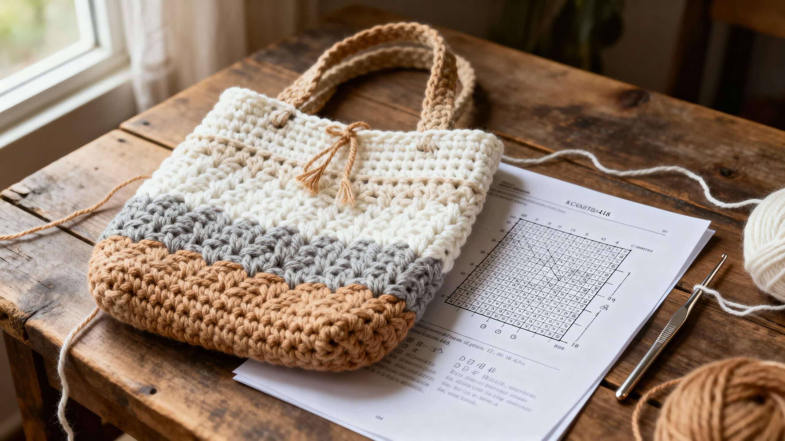 Bolsa Crochê com Gráfico