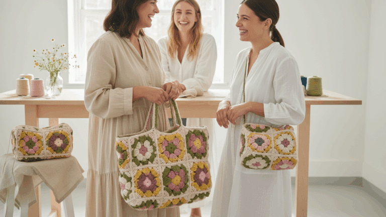 Crie bolsas de crochê com squares florais e encante com estilo, cor e criatividade!