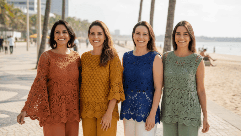Explore estas blusas de crochê estilosas e originais vão te inspirar!