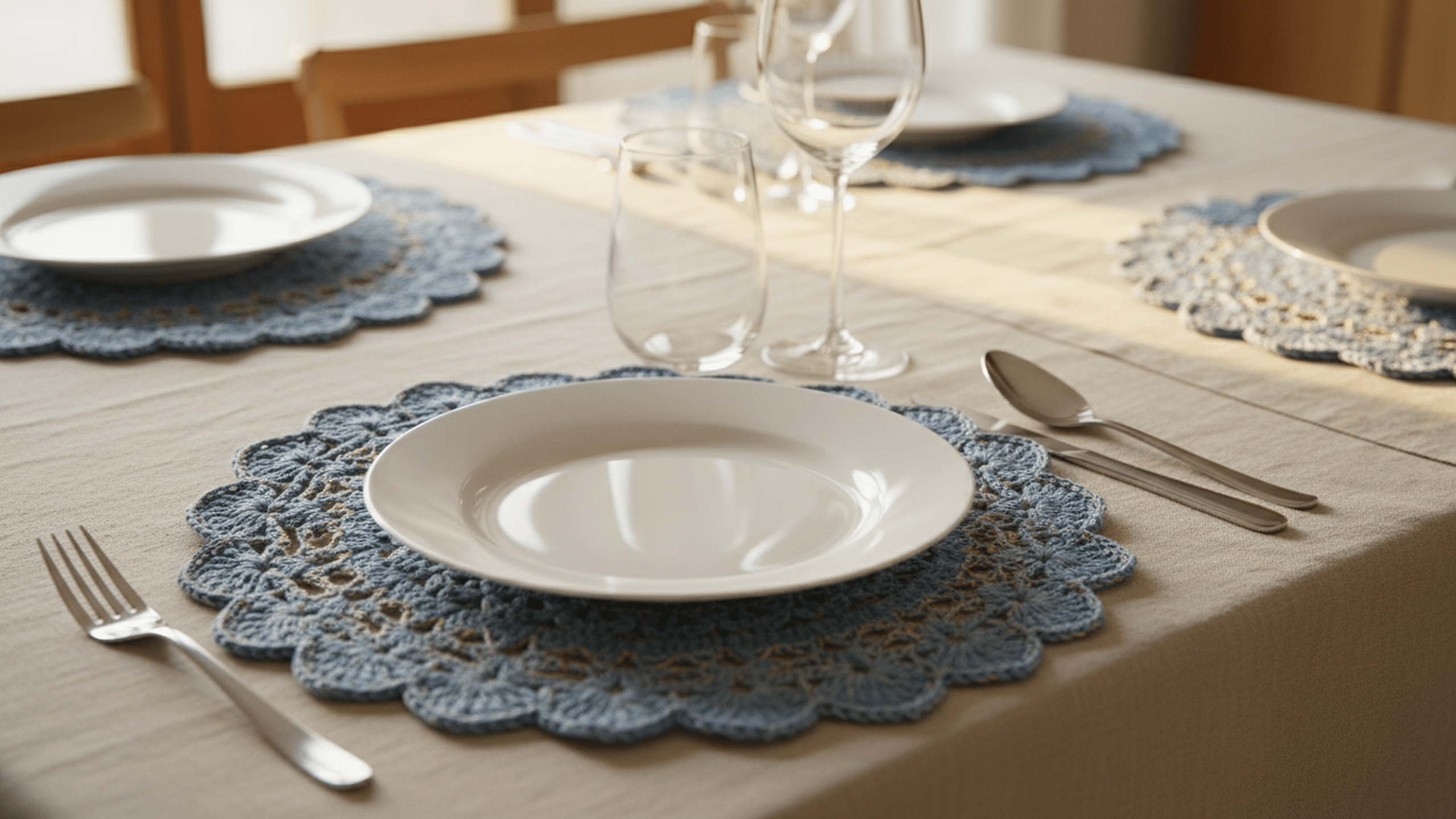Você vai amar estes sousplats de crochê que decoram com elegância e charme artesanal!