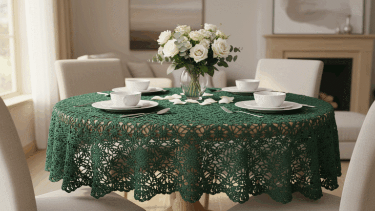 Eleve a sua decoração com toalhas de mesa em crochê charmoso com gráficos!