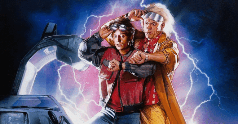 Imagem promocional do filme De Volta para o Futuro