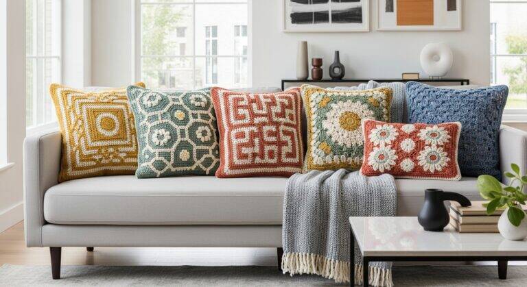 Almofadas de crochê criativas: ideias para decorar com estilo e personalidade