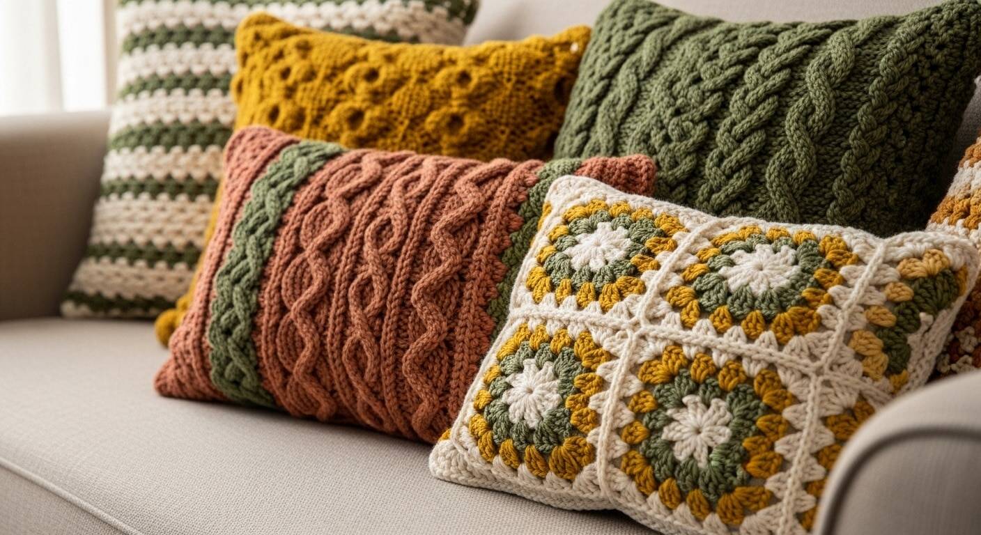 Apaixone-se por Estas Almofadas de Crochê Feitas com Amor!