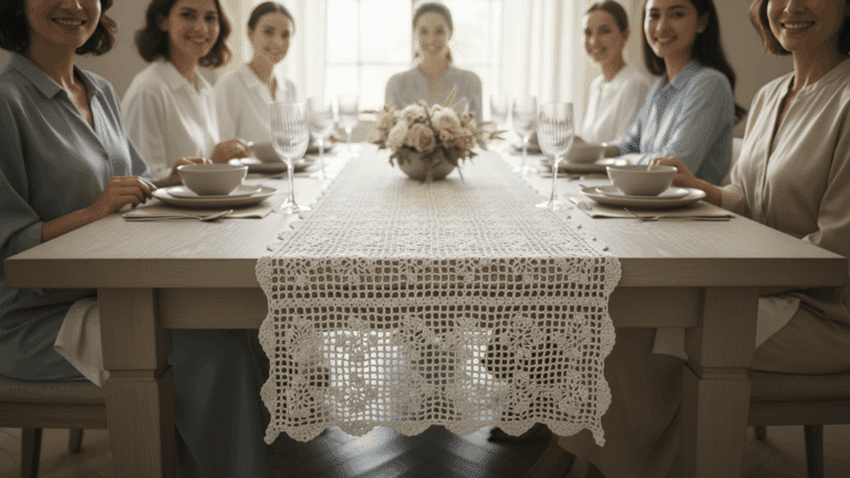 25 Caminhos de mesa em crochê de luxo para encantar na sua decoração!