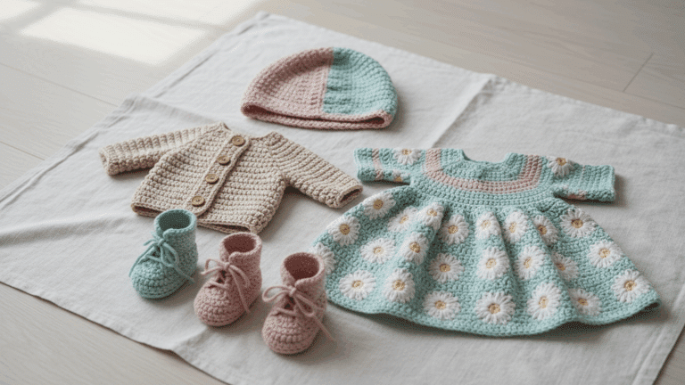 Roupas e acessórios de crochê infantil moderno que vão te encantar!