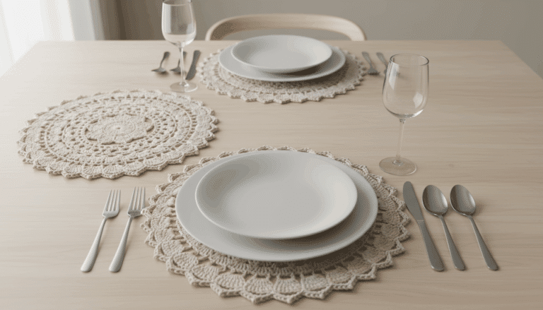 Estes sousplats de crochê vendem muito e são perfeitos para mesa posta!