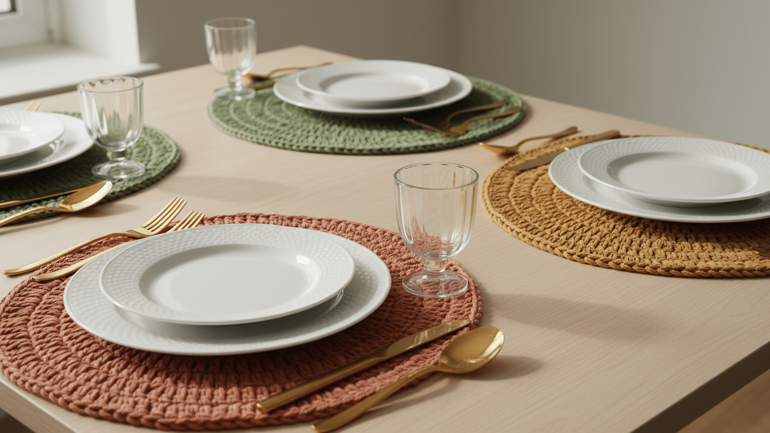 Transforme sua mesa com sousplats de crochê cheios de cor e charme!