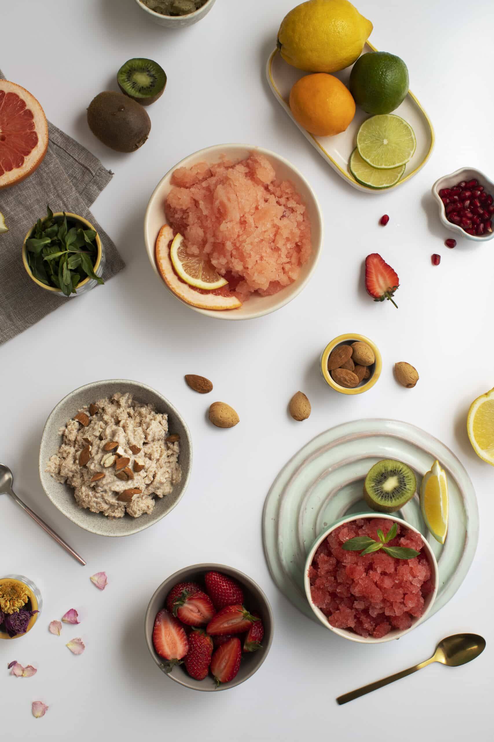 Imagem de alimentos que auxiliam na produção de colágeno