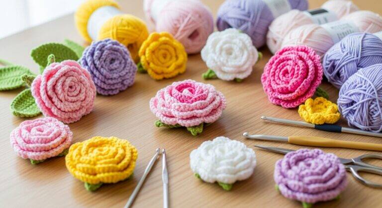 Aprenda a Fazer Flores de Crochê Lindas e Fáceis — Com Gráficos Inclusos!