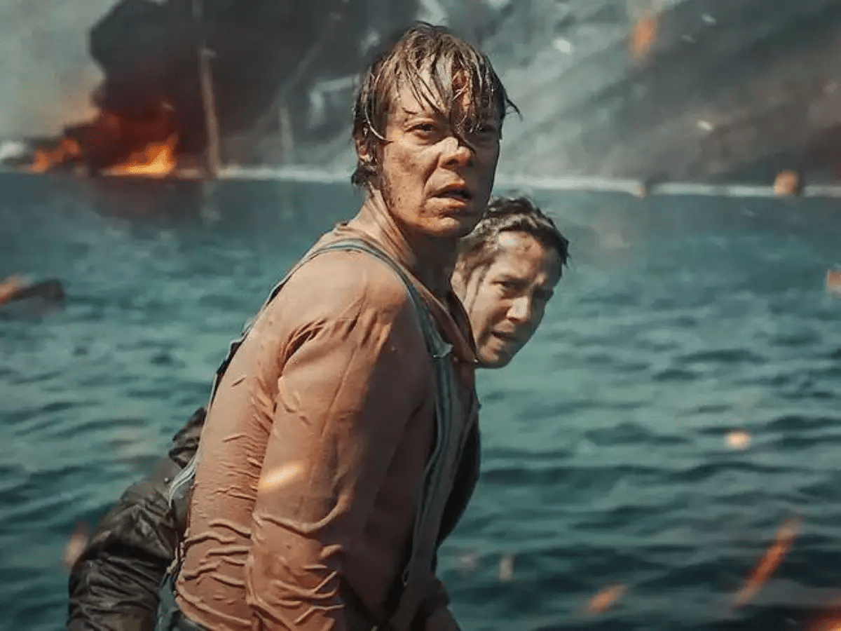 Cena da minissérie “Marinheiro em Guerra” disponpivel an Netflix