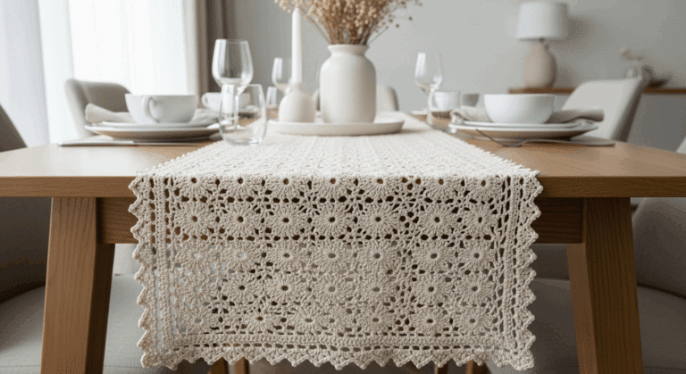 Decore a sua casa com caminhos de mesa em crochê cheios de charme!
