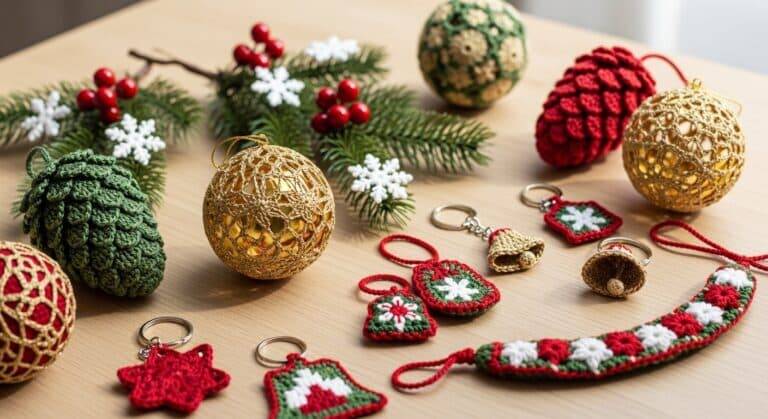 Essas Lembrancinhas de Crochê Estão Fazendo Sucesso no Natal — Veja Como Criar as Suas!