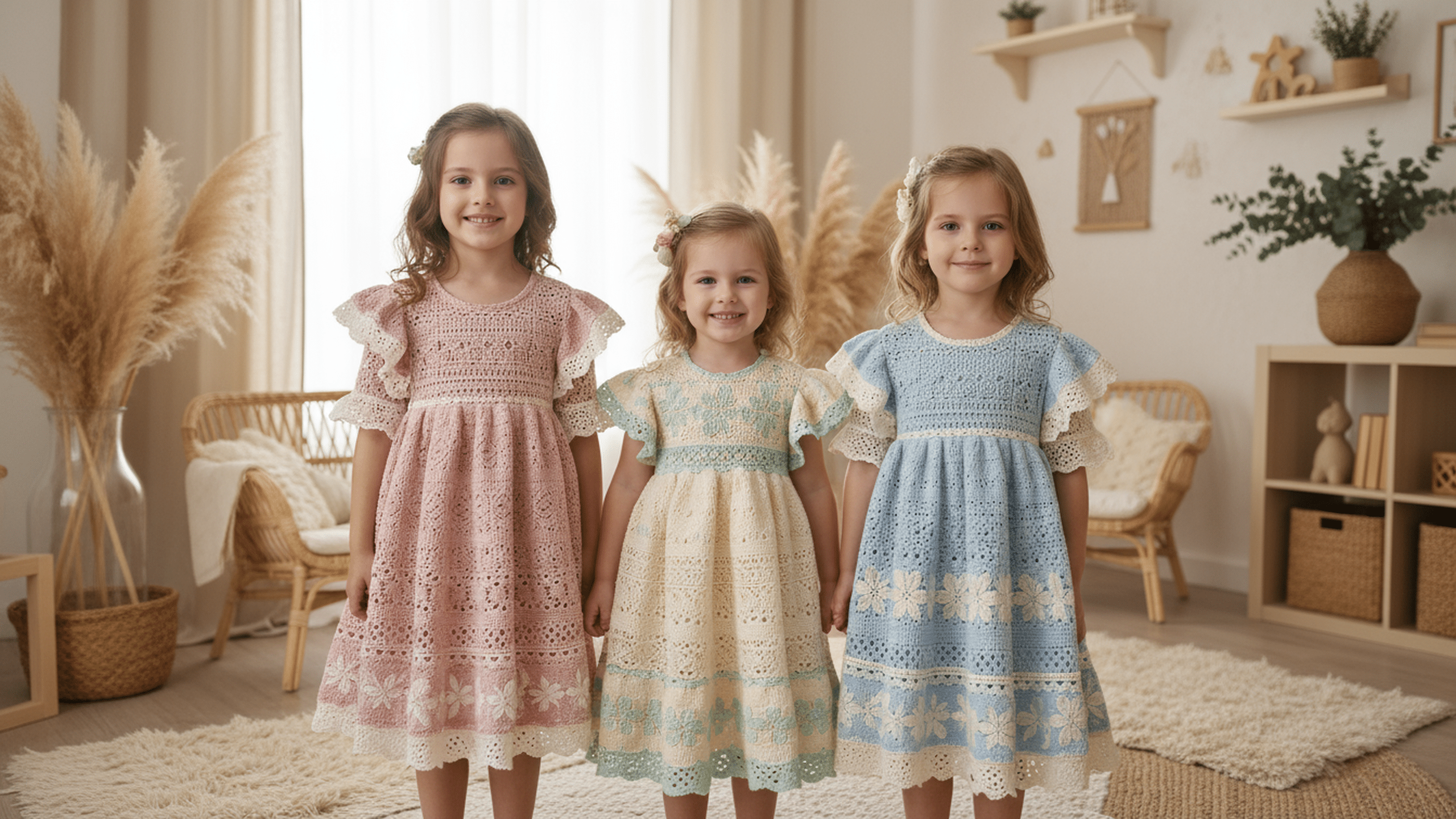 Estes 10 vestidos de crochê infantil são perfeitos para as suas princesas!