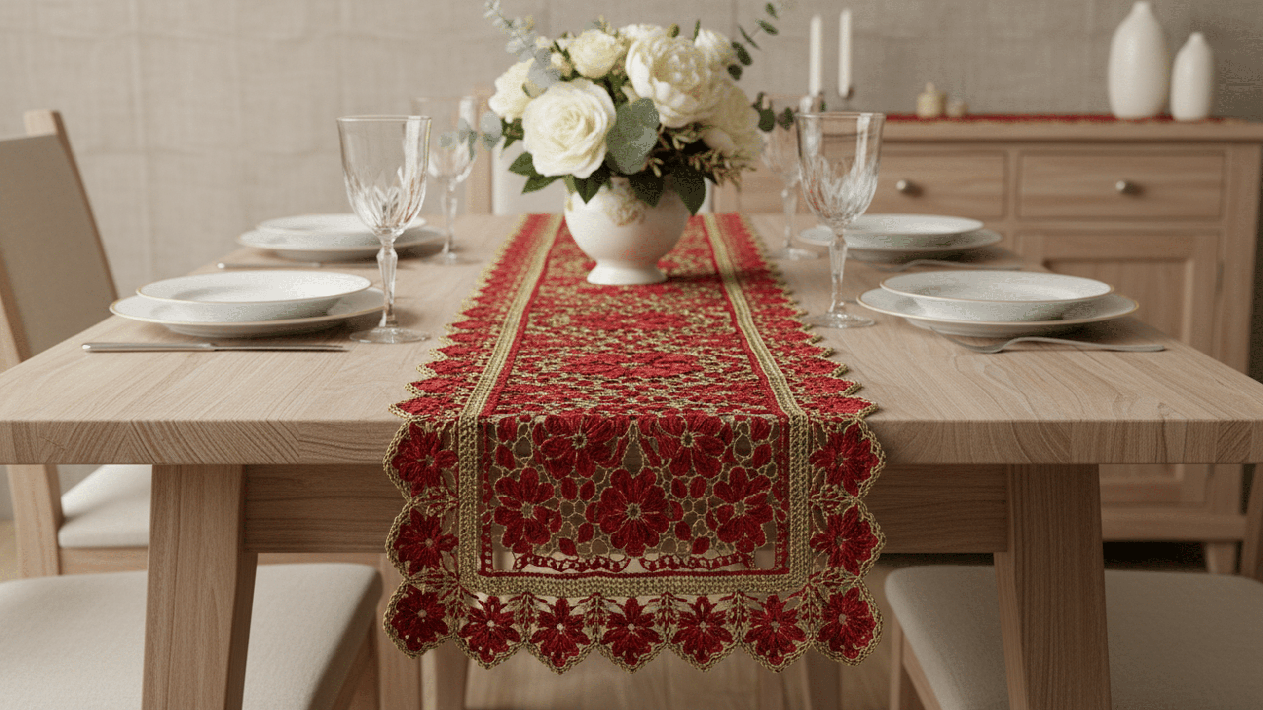 Veja caminhos de mesa em crochê sofisticados e exclusivos!