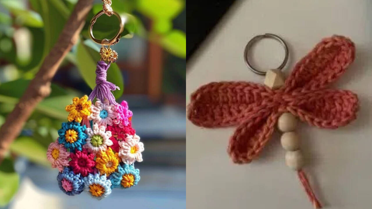 Presenteie com esses chaveiros de crochê únicos e cheios de fofura!