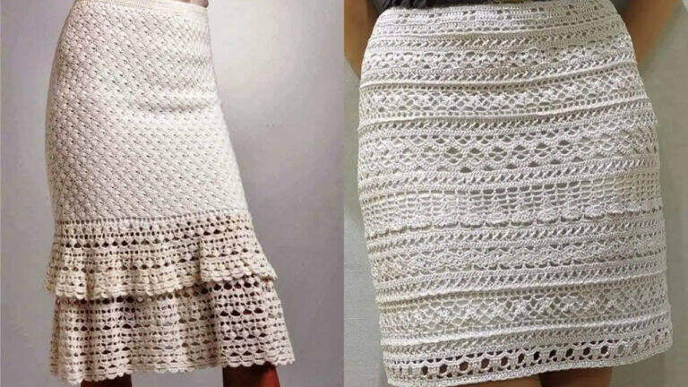 Transforme seu guarda-roupa com saias de crochê modernas que combinam com blusas!