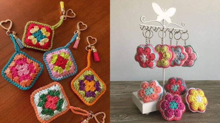 Chaveiros de crochê criativos para vender e fazer sucesso no seu local!