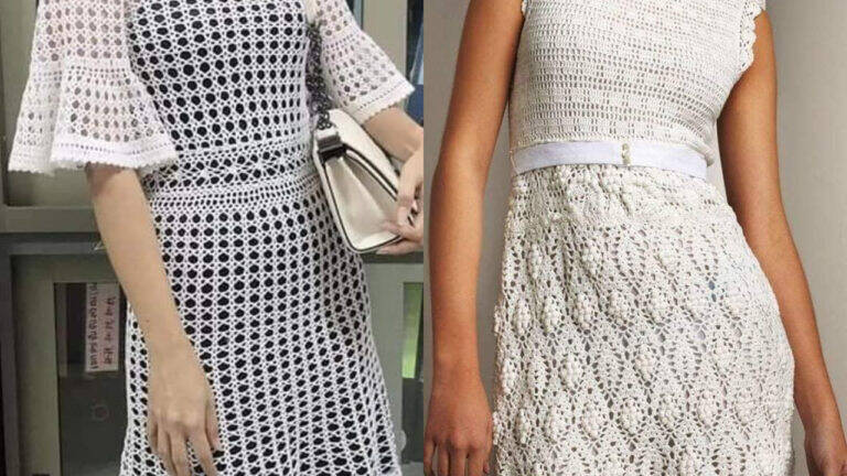 Além de modernos e criativos, estes vestidos de crochê são para o seu dia a dia