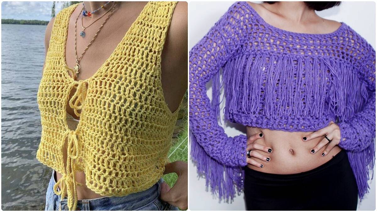 Crie lindos croppeds de crochê modernos para looks jovens e charmosos!