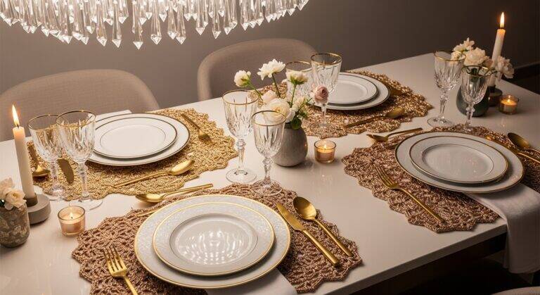 Sousplats de crochê de luxo: ideias, gráficos e combinações para mesas elegantes