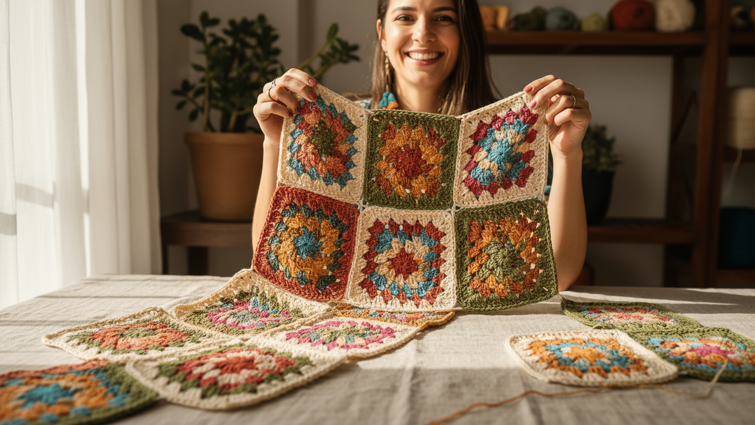 Lucre com estes 16 squares de crochê que criam peças lindíssimas!