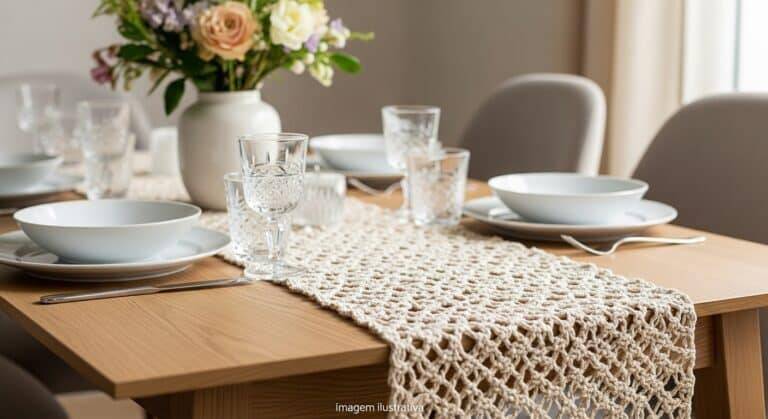 Trilhos de Crochê que Encantam: Veja Como Usar e Deixar Sua Mesa Mais Sofisticada