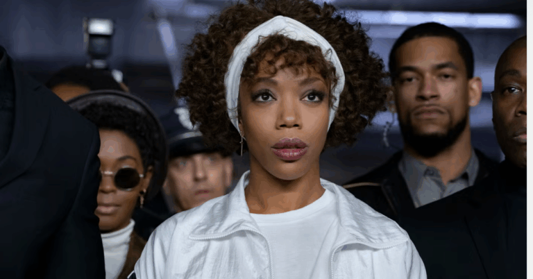 Cena do filme "I Wanna Dance with Somebody", filme biográfico sobre a vida de Whitney Houston na Netflix