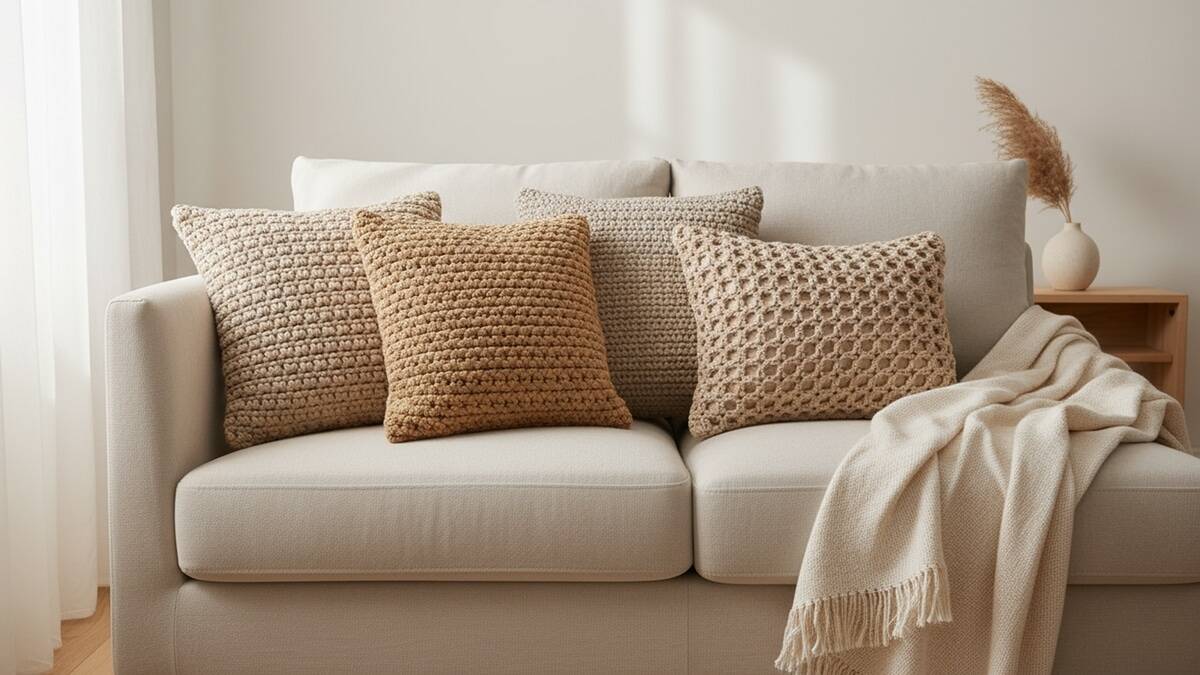 Almofadas de crochê estilosas para renovar sala, quarto e cantinhos especiais!