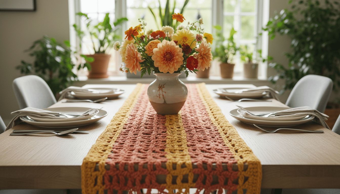 caminnho de mesa em croche
