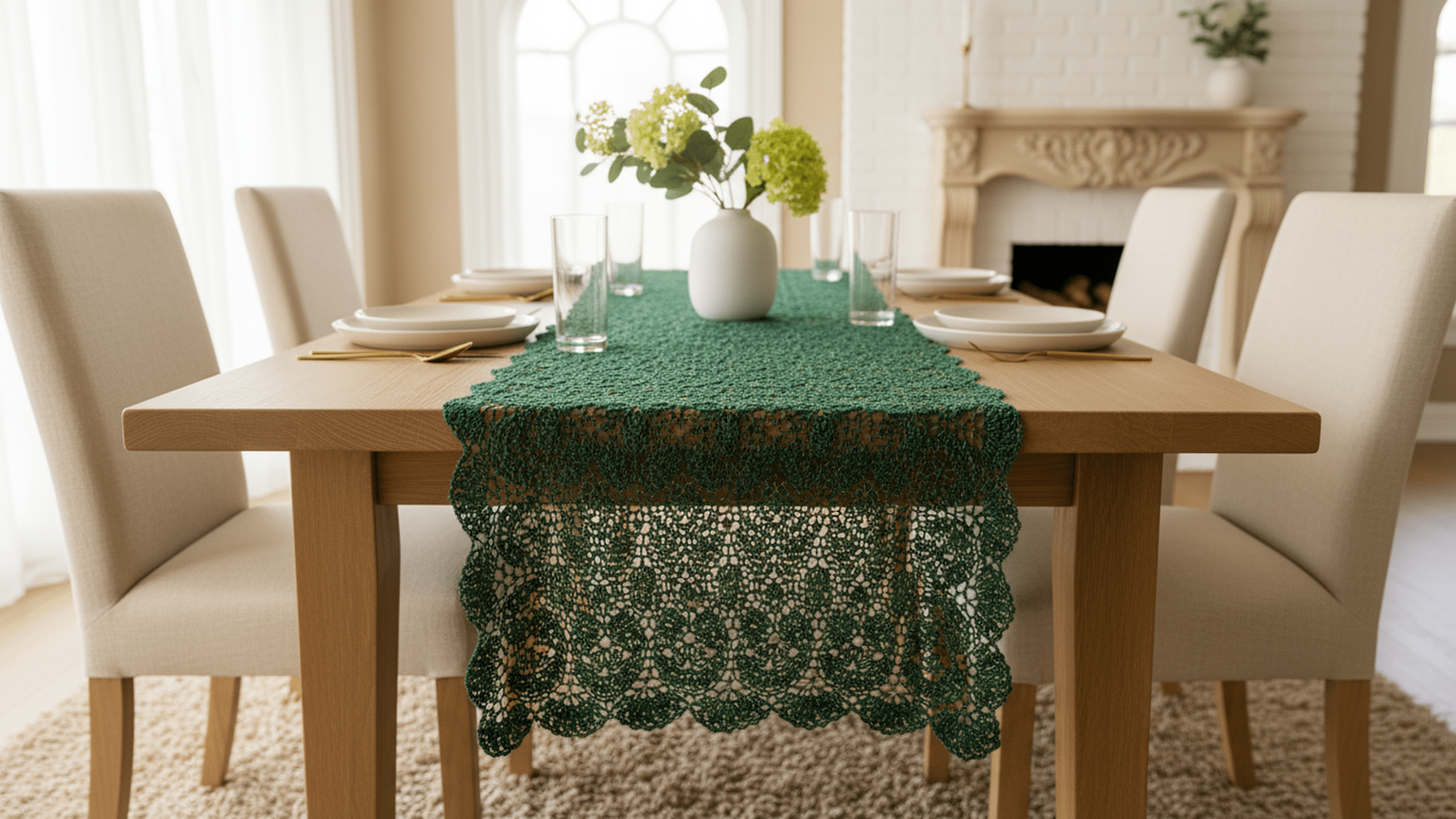 Explore 30 trilhos de mesa em crochê com dicas e truques essenciais para criar os seus!  Os trilhos de mesa em crochê unem textura, versatilidade e um toque afetivo que transforma a decoração. A boa notícia, dá para criar peças lindas com durabilidade, desde que você acerte a escolha do fio, a tensão de pontos, o gauge, e finalize com bloqueio adequado.  Neste guia você encontra 30 ideias de trilhos, um mapa rápido de materiais e medidas, um passo a passo de qualidade e respostas objetivas para dúvidas comuns, para que seus projetos fiquem estáveis, planos e fotogênicos em qualquer mesa.  O que considerar antes de começar, fio, tamanho da mesa e leitura de gráfico  Para uso frequente, priorize algodão mercerizado em fios de espessura média, o mercerizado tem brilho discreto, boa definição de ponto e aguenta lavagens sem perder cor e estrutura, por isso é muito usado em peças de mesa. Exemplos de linha 100 por cento mercerizada para decoração confirmam essas características de durabilidade e lavagem, reforçando a escolha para trilhos.  Lion Brand Yarn +1  Meça sua mesa, referências de mercado indicam larguras comuns entre 36 e 40 polegadas em mesas retangulares, com variações por número de lugares. Deixe respiro nas laterais para cadeiras e circulação, isso ajuda a definir o comprimento e a largura ideais do trilho, especialmente quando quer um caimento central com bordas aparentes.  George Constructions +1  Se o padrão trouxer gráfico, ele é um mapa visual dos pontos, com símbolos padronizados em muita documentação técnica, o que facilita a leitura mesmo quando a receita está em outro idioma.  craftyarncouncil.com +1  Profundidade que faz diferença: yarn weight, gauge e bloqueio  O peso do fio influencia textura e tempo de execução. A escala padrão de yarn weight vai de “lace” a “jumbo” e ajuda a comparar receitas, rótulos e agulhas indicadas. Para trilhos, muitas receitas usam algodão de peso médio ou thread mais fino, que entregam definição e peça mais plana na mesa.  craftyarncouncil.com  O gauge é a quantidade de pontos e carreiras em 10 cm. Faça uma amostra maior que a área que vai medir, conte pontos e carreiras no miolo e ajuste a agulha até bater com a receita. Esse simples hábito evita trilhos que “puxam” ou sobram na mesa.  Yarnspirations +1  Finalize com bloqueio. Em fibras naturais, o bloqueio úmido ou a vapor, feito com cuidado e sem encostar diretamente o ferro no fio, estabiliza medidas e abre a renda, deixando o trilho plano e com desenho valorizado.  Dora Does  30 ideias de trilhos de mesa em crochê para se inspirar  Filet geométrico minimalista  Folhas rendadas em módulos unidos  Mandalas repetidas em linha  Chevrons vazados com borda picô  Leques clássicos em zigue-zague  Colmeia com pontos altos cruzados  Estrela de oito pontas em sequência  Barrado vitoriano com corpo liso  Motivos de flor irlandesa  Xadrez de blocos sólidos e vazados  Trilho oval com conchas na borda  Retângulo com “janela” central  Escamas delicadas, efeito 3D  Arabescos inspirados em rendas antigas  Corações de filet para datas especiais  Losangos com miolo vazado  Barrados espinha de peixe  Motivos de abacaxi clássico  Trilho com franjas discretas  Ponto rede com aplicações de flor  Fitas entrelaçadas com correntinhas  Mosaico bicolor em jacquard simples  Motivos estrela para festas  Trilho largo tipo “caminho de mesa”  Centro liso com borda rendada  Squares pequenos unidos, estilo colcha  Ondas suaves com pontos alongados  Rosetas vazadas com miçangas sutis  Trilho estreito para aparadores  Temático sazonal, neve, folhas, flores  Dica rápida, quer testar texturas, procure receitas abertas de trilhos com algodão mercerizado e veja como a peça responde no bloqueio e na foto final. Há padrões modernos em fio mercerizado de uso doméstico que comprovam bom caimento e acabamento.  The Loophole Fox  Guia prático: do novelo à mesa em 6 passos  Amostra e medida da mesa, faça swatch de 12 x 12 cm no ponto escolhido e confirme largura e altura por 10 cm, depois meça a mesa e defina a largura do trilho, geralmente 30 a 45 cm, conforme proporção do tampo.  Yarnspirations +1  Escolha do fio com base no uso, algodão mercerizado para resistência e definição, especialmente em peças laváveis e de alto uso.  Lion Brand Yarn  Leitura do gráfico e da legenda, símbolos padronizados reduzem erros, use marcadores em repetições longas.  craftyarncouncil.com  Execução modular quando possível, produza e bloqueie um motivo, meça, e só então siga a repetição para atingir o comprimento desejado.  Dora Does  Bloqueio final em superfície plana, pinos inoxidáveis e secagem ao ar, a renda “abre” e a peça assenta.  Dora Does  Cuidado no dia a dia, lavagem suave, água fria ou morna conforme a fibra e secagem plana para manter forma e brilho.  The Spruce  PAA: “Qual é a medida ideal do trilho em relação à mesa?”  Como regra prática, o trilho deve ficar centralizado, deixando bordas laterais da mesa aparentes. Em mesas retangulares comuns, use a largura do tampo como guia e escolha trilhos de 30 a 45 cm de largura, ajustando ao desenho da mesa. Em comprimento, calcule a partir das dimensões do tampo e do efeito desejado, caimento só no tampo ou com uma pequena sobra. Para conforto, considere também o espaço por pessoa na mesa, para que o trilho não interfira nos lugares.  George Constructions +1  Erros comuns e como evitar, fio inadequado, gauge ignorado e bloqueio ausente  Usar fio que desbota ou perde estrutura na lavagem reduz a vida útil da peça, prefira algodão mercerizado quando busca brilho e estabilidade. Pular a amostra de gauge faz o trilho encolher ou “ondular”. E sem bloqueio, a renda não abre e a peça não assenta. Trate o trilho como um item de uso têxtil, não só decorativo, combinando material certo, amostra medida e acabamento técnico.  Lion Brand Yarn +2 Yarnspirations +2  Síntese humanizada  Trilho de mesa bonito é resultado de decisões conscientes, fio que aguenta uso, medida coerente com o tampo, gráfico bem lido, gauge conferido e bloqueio caprichado. Com essa base, qualquer um dos 30 modelos acima vira um projeto de assinatura, daqueles que fazem a casa sorrir de longe.
