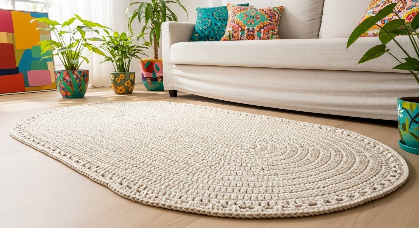 tapete croche oval