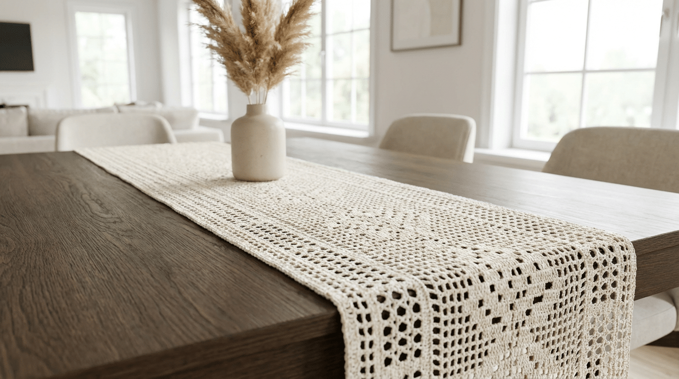 caminhos de mesa em croche