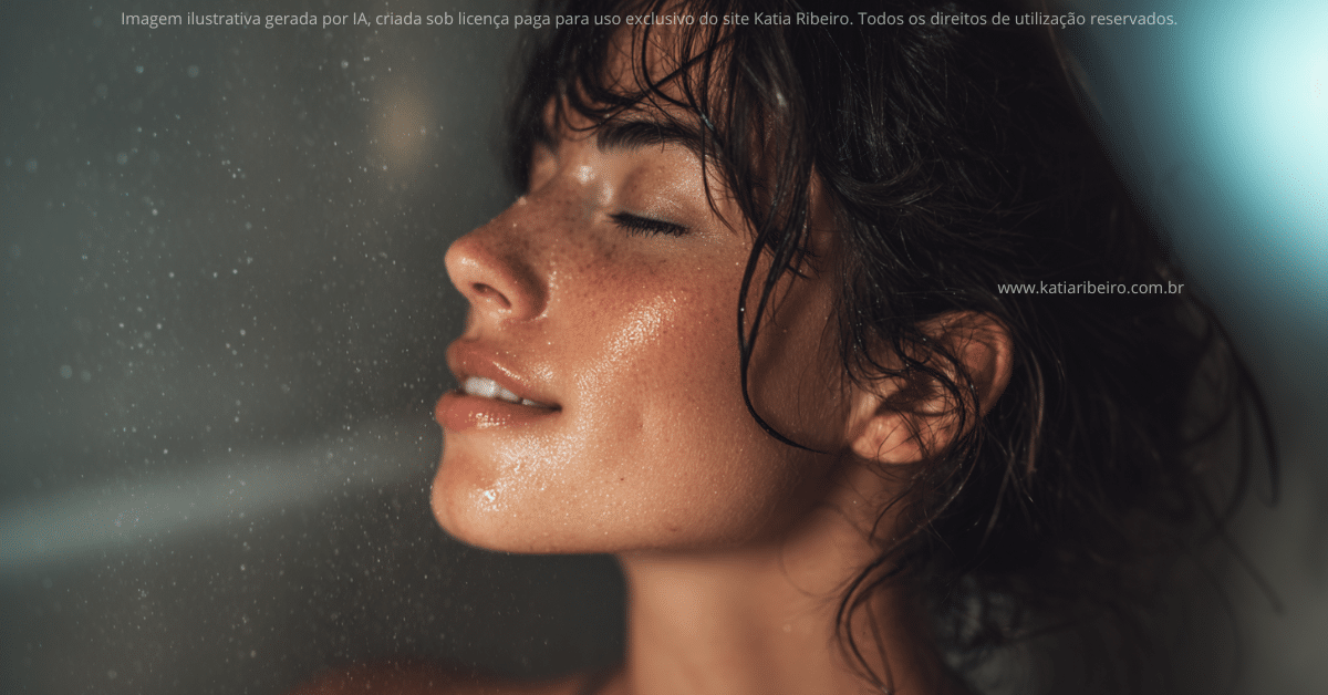 Boca de uma mulher entreaberta simbolizando mulher exalando um hálito fresco e saudável — Imagem ilustrativa gerada por IA, criada sob licença paga para uso exclusivo do site Katia Ribeiro. Todos os direitos de utilização reservados.